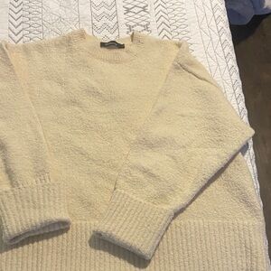 Cozy Cream Crew Neck Sweater